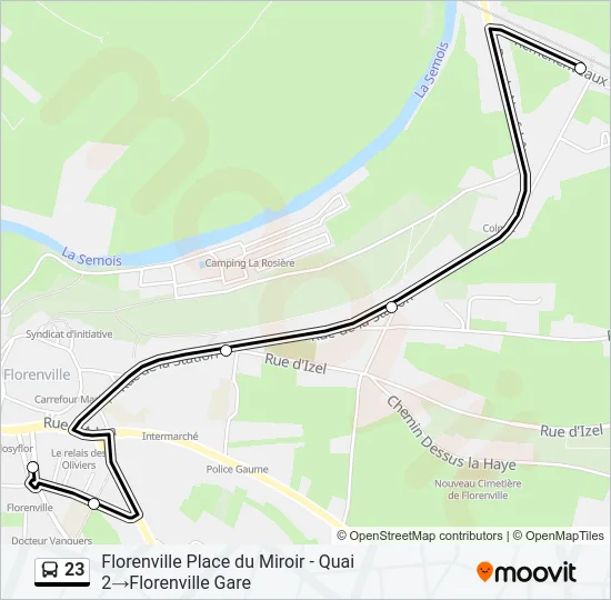 23 Bus Line Map