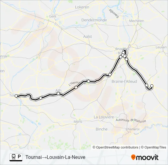 P Train Line Map