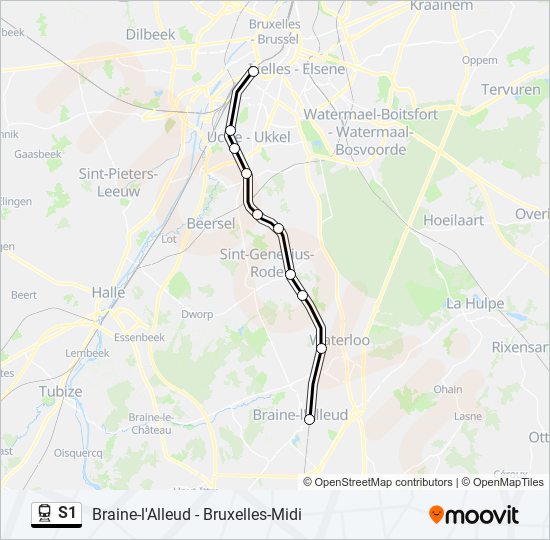 S1 Train Line Map