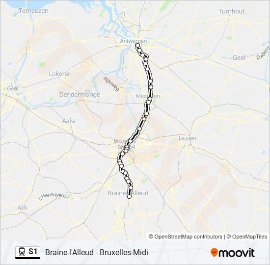 S1 Train Line Map