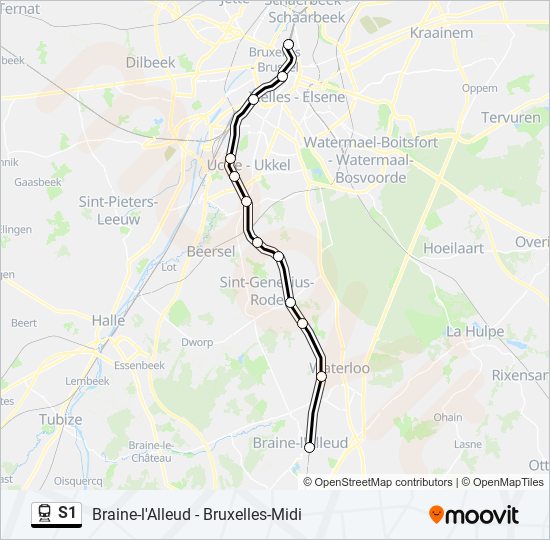 S1 Train Line Map