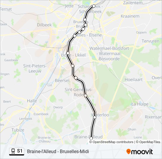 S1 Train Line Map