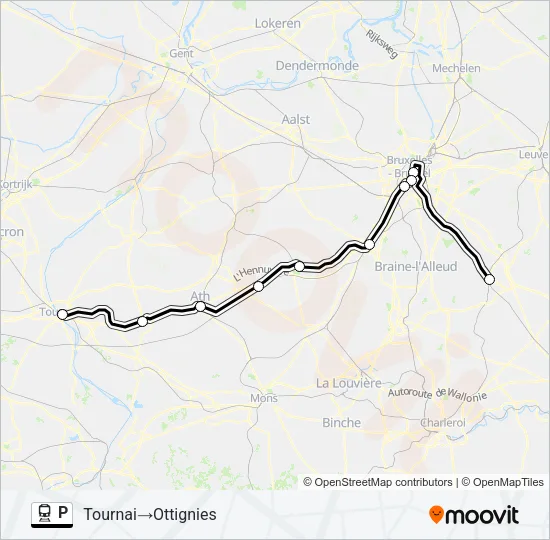 P Train Line Map