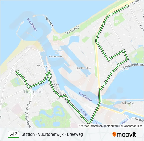 2 Bus Line Map
