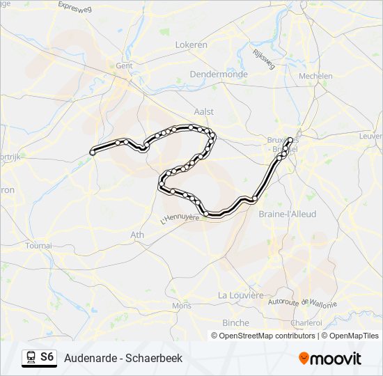 S6 train Line Map