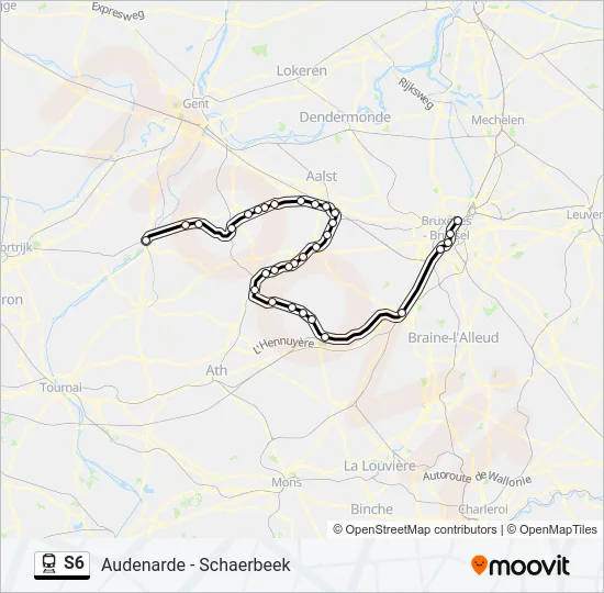 S6 Train Line Map