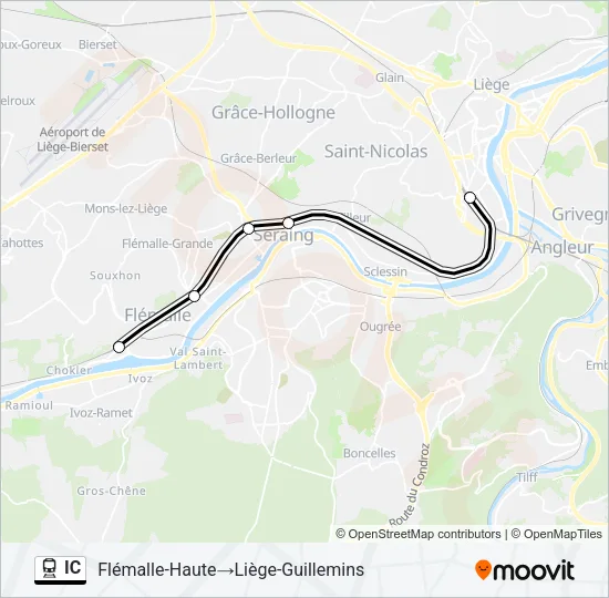 IC Train Line Map