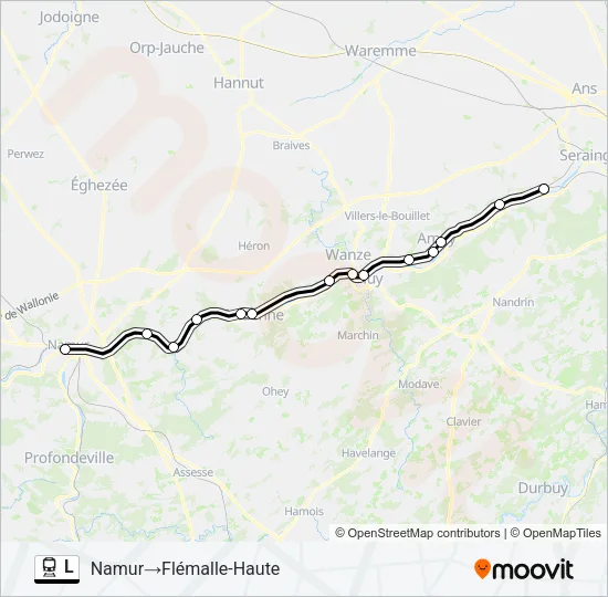 L Trein Line Map