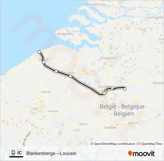 IC Train Line Map