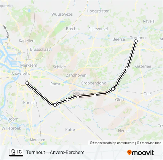 IC Train Line Map