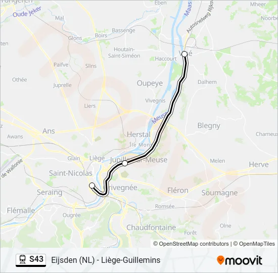 S43 Train Line Map