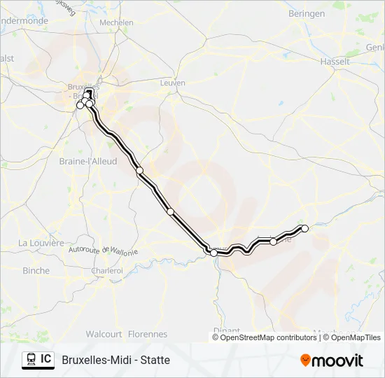 IC Train Line Map