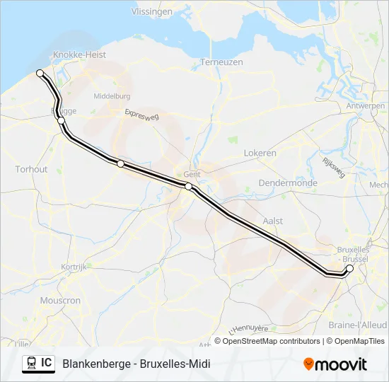 IC Train Line Map