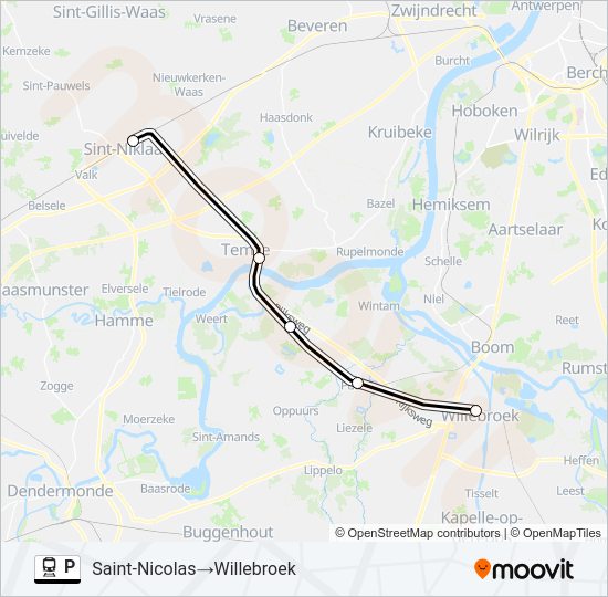 P Train Line Map