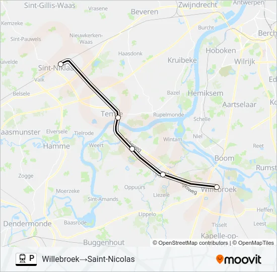 P Train Line Map