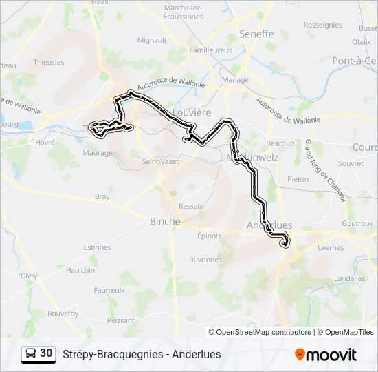 30 Bus Line Map