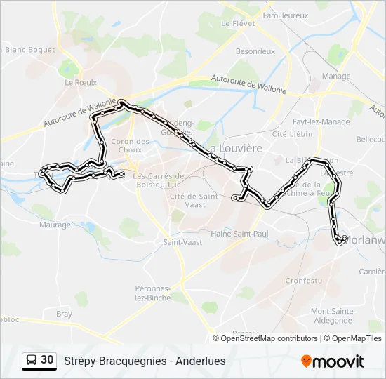 30 Bus Line Map