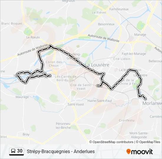 30 Bus Line Map