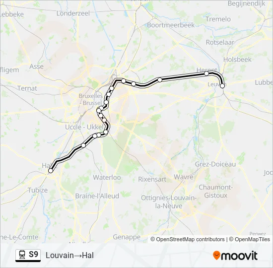 S9 Train Line Map