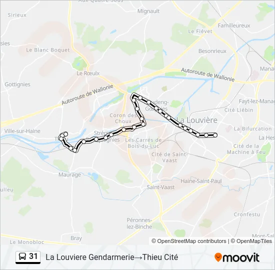 31 Bus Line Map