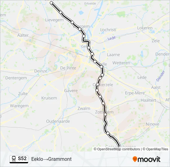S52 Train Line Map