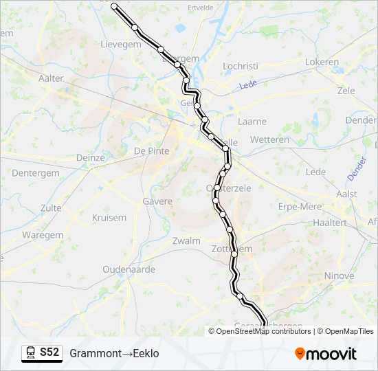 S52 Train Line Map