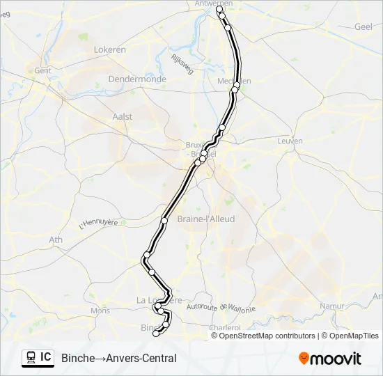 IC Trein Line Map