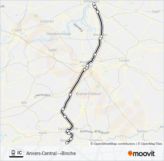 IC Trein Line Map