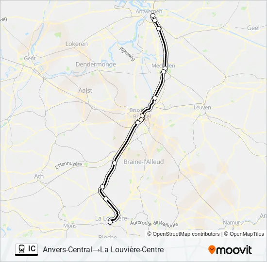 IC Trein Line Map