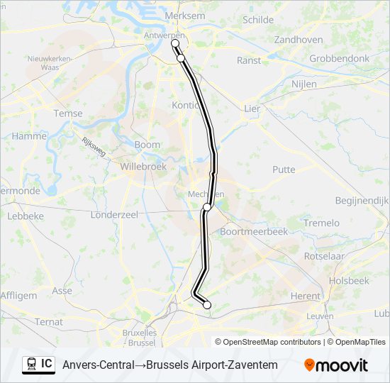 IC train Line Map