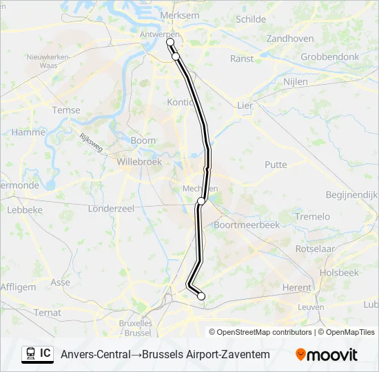 IC Train Line Map