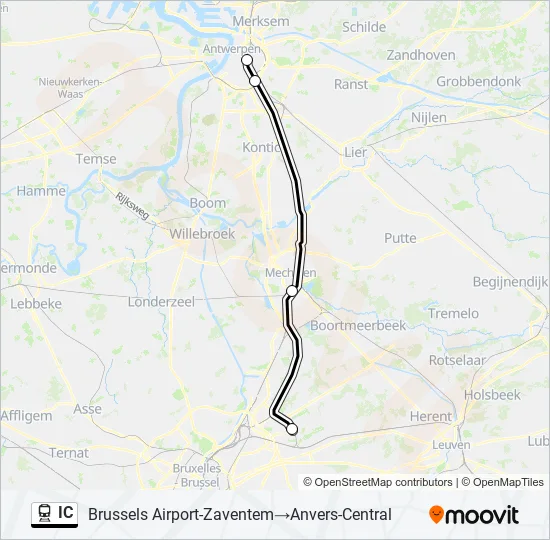 IC Train Line Map