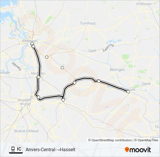 IC train Line Map