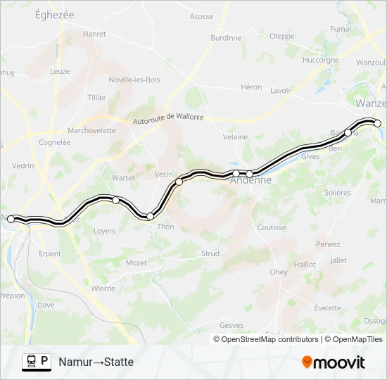 P Train Line Map