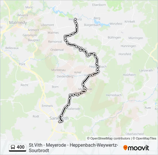 400 Bus Line Map