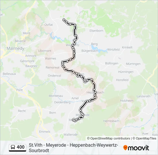 400 Bus Line Map