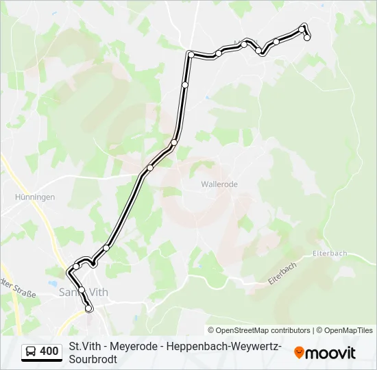 400 Bus Line Map