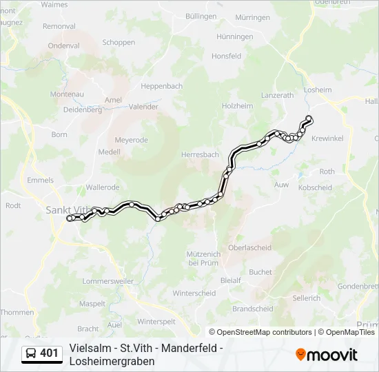 401 Bus Line Map