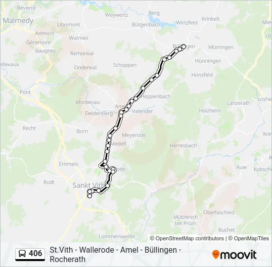 406 Bus Line Map