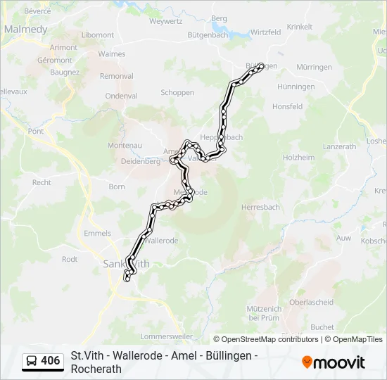 406 Bus Line Map