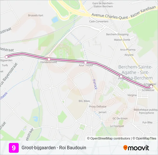 9 Light Rail Line Map