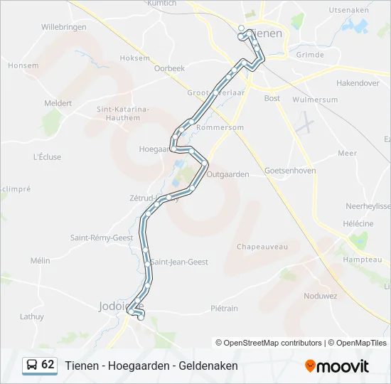 62 Bus Line Map
