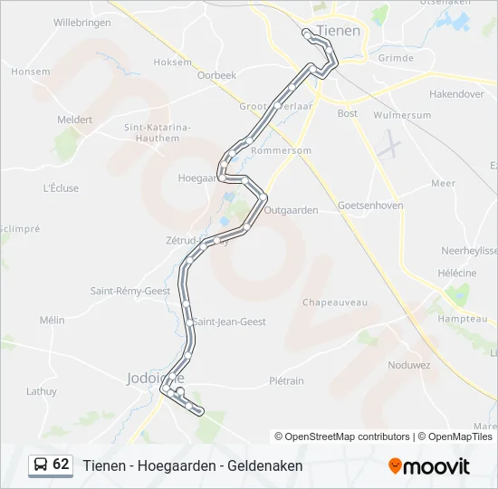 62 Bus Line Map