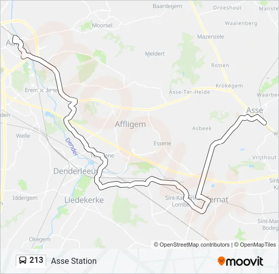 213 Bus Line Map