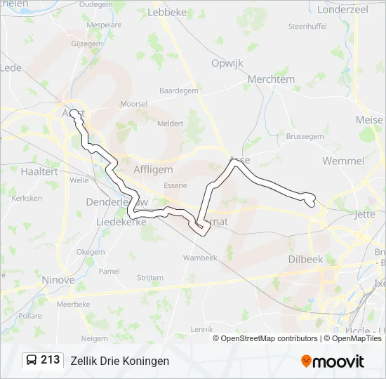213 Bus Line Map