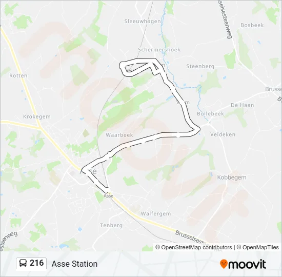216 Bus Line Map