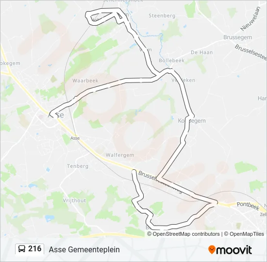 216 Bus Line Map