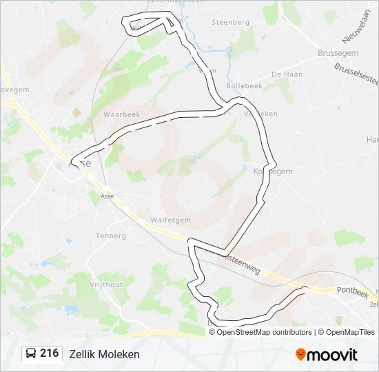 216 Bus Line Map
