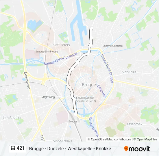 421 Bus Line Map