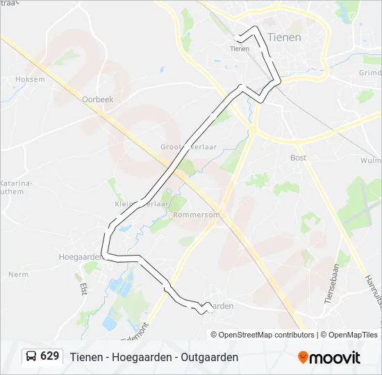 629 Bus Line Map